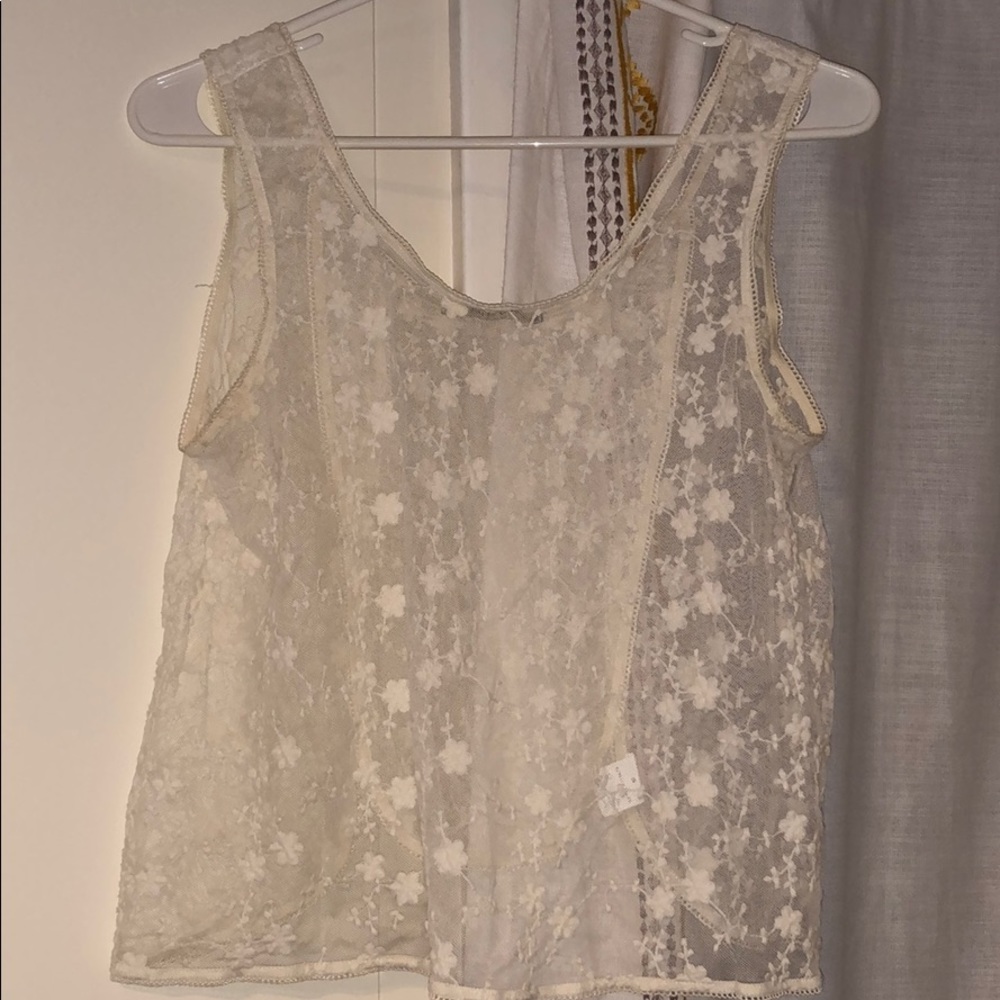 Cute Flower Mesh Top